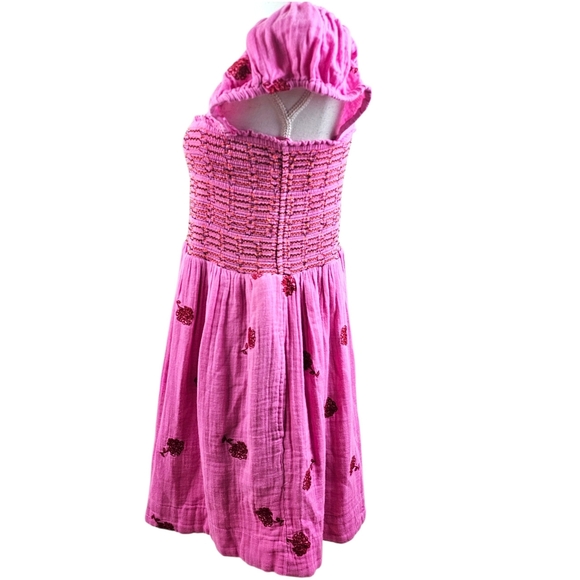 Free People TORY Embroidered Boho Mini Dress In L NWOT - Picture 7 of 12